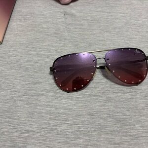 Quay Australia Studded Purple Sunglasses
